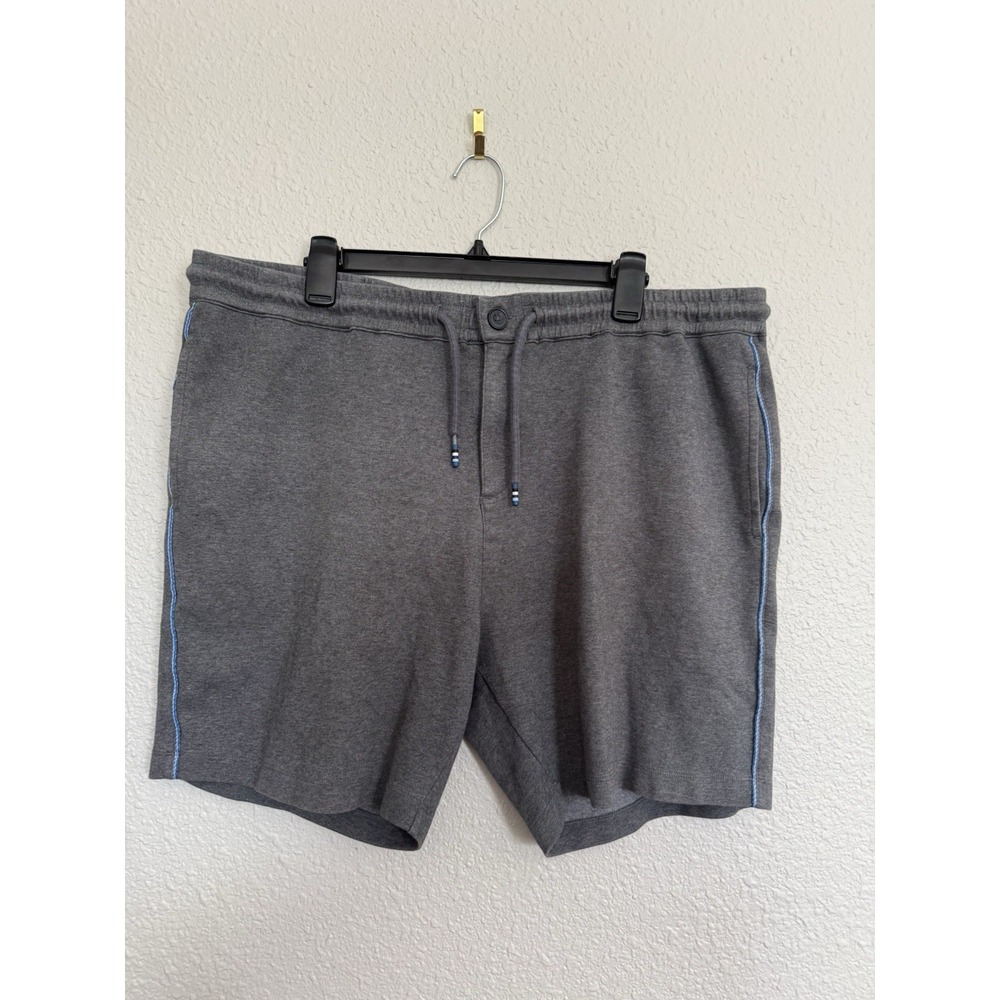 Boden Men's Gray Drawstring Sweat Shorts Zipper Size XL
